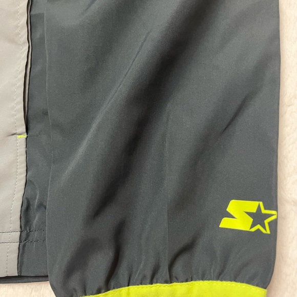 Starters lightweight men’s jacket. Size sm (34-36). Grey/Yellow. Zip up w/ hood. - Picture 3 of 7